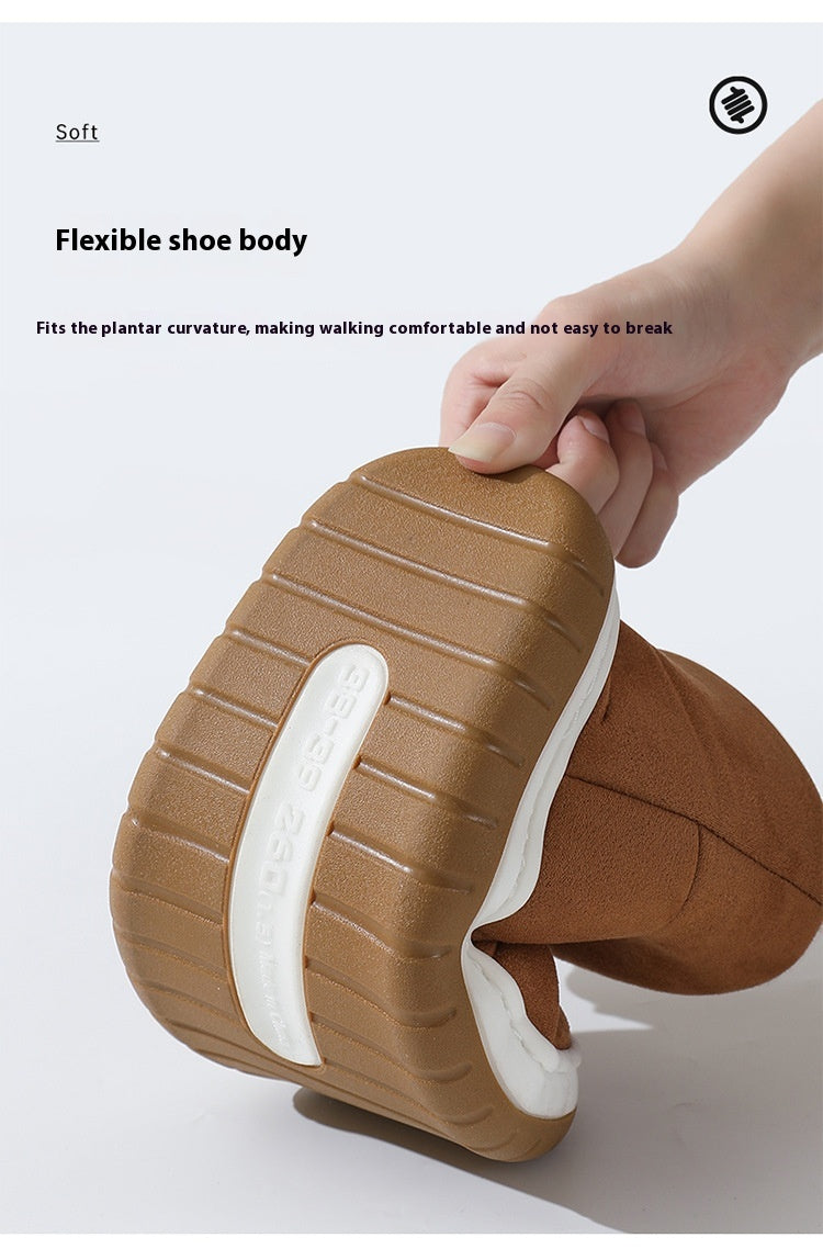Plush heated indoor boots