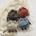Soft Women's Bucket Bag - Artistic Chinese Style, Woven Fabric, Versatile Everyday Wear