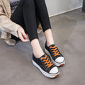 Breathable women's canvas Trainers – platform, canvas, casual everyday walking and errands