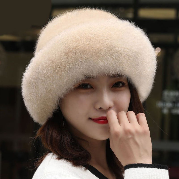 Warm Cozy Women’s Winter Hat - Rounded Crown, Faux Fur