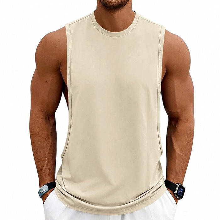 Breathable Men's Vest - Loose-Fit Sleeveless, Polyester, Ideal for Gym Workouts and Training