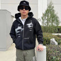 Oversized Unisex Zip Hoodie - Boxy Zip Front, Cotton