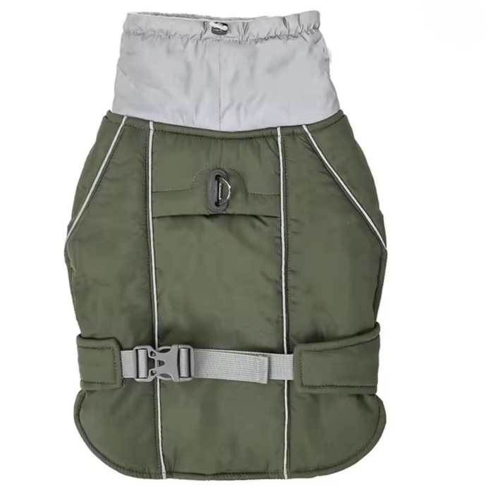 Water-Resistant Dog Coat With Reflective Strips And Adjustable Straps For Safe Winter Walks 2025