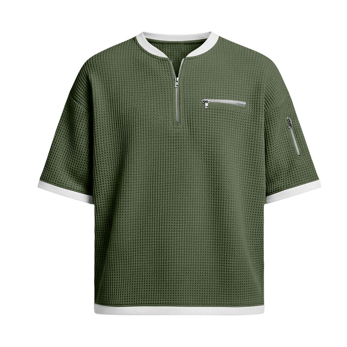 Breathable Men's Polo Shirt - Loose-Fit, Short-Sleeve, Polyester, Casual Everyday Wear