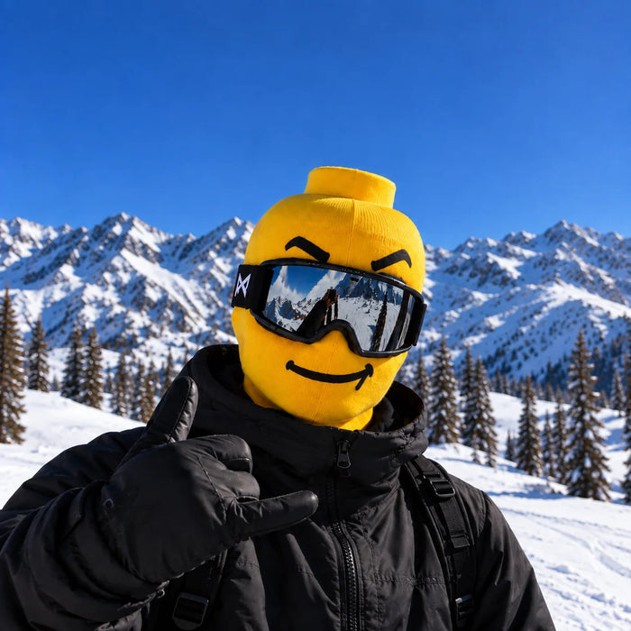 Plovena Knitted balaclava with fun face print