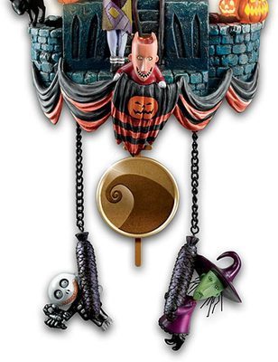 Staring Clock Resin Pendant Ornament Gothic Halloween