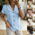 Soft women's button-down cardigan shirt - relaxed fit, polyester, for daily wear