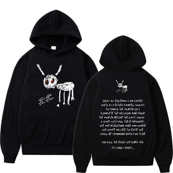 Oversized Men's Hoodie - Relaxed Spandex Blend, Streetwear