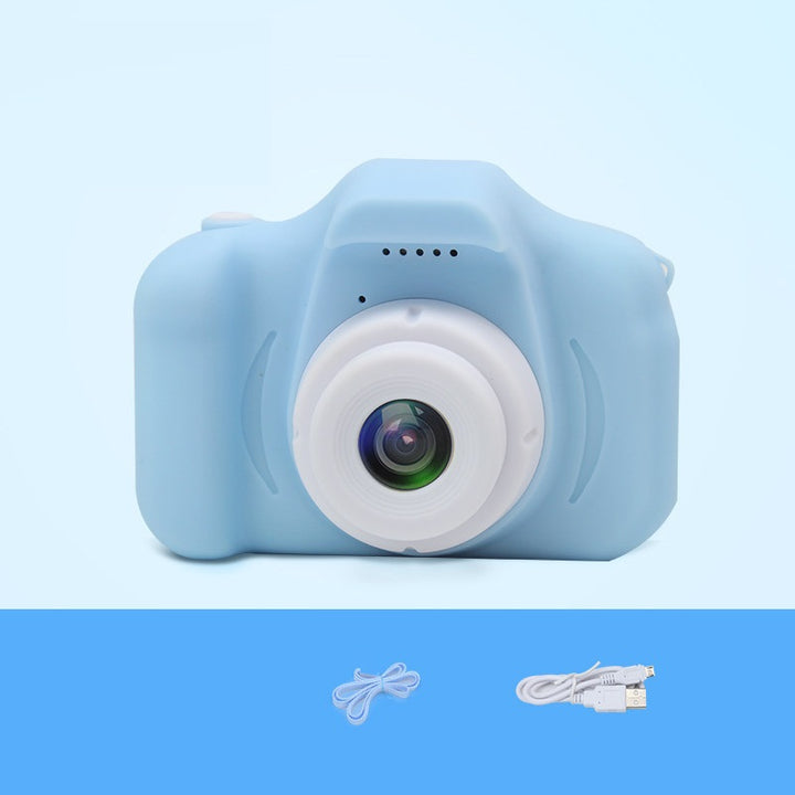 Pink silicone kids camera with lanyard