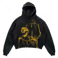 Warm Relaxed Hoodie - Cropped Pullover Polyester Streetwear