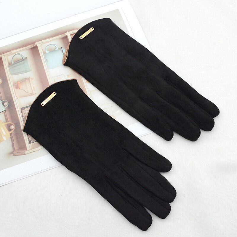 Soft Timeless Women Suede Gloves - Fitted, Cashmere Lined