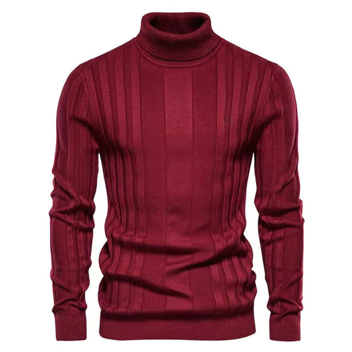Fitted Men’s Turtleneck Jumper - Slim Knit For Winter