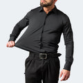 Men's Elastic Comfort Shirt, Wrinkle-Free, Breathable Fabric, Quick Drying, Regular Fit for All Occasions